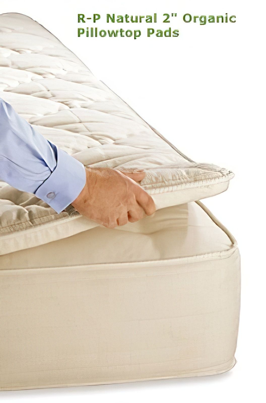 Royal Pedic 4" Natural Pillowtop Pad (boxed edge) with German Stretch