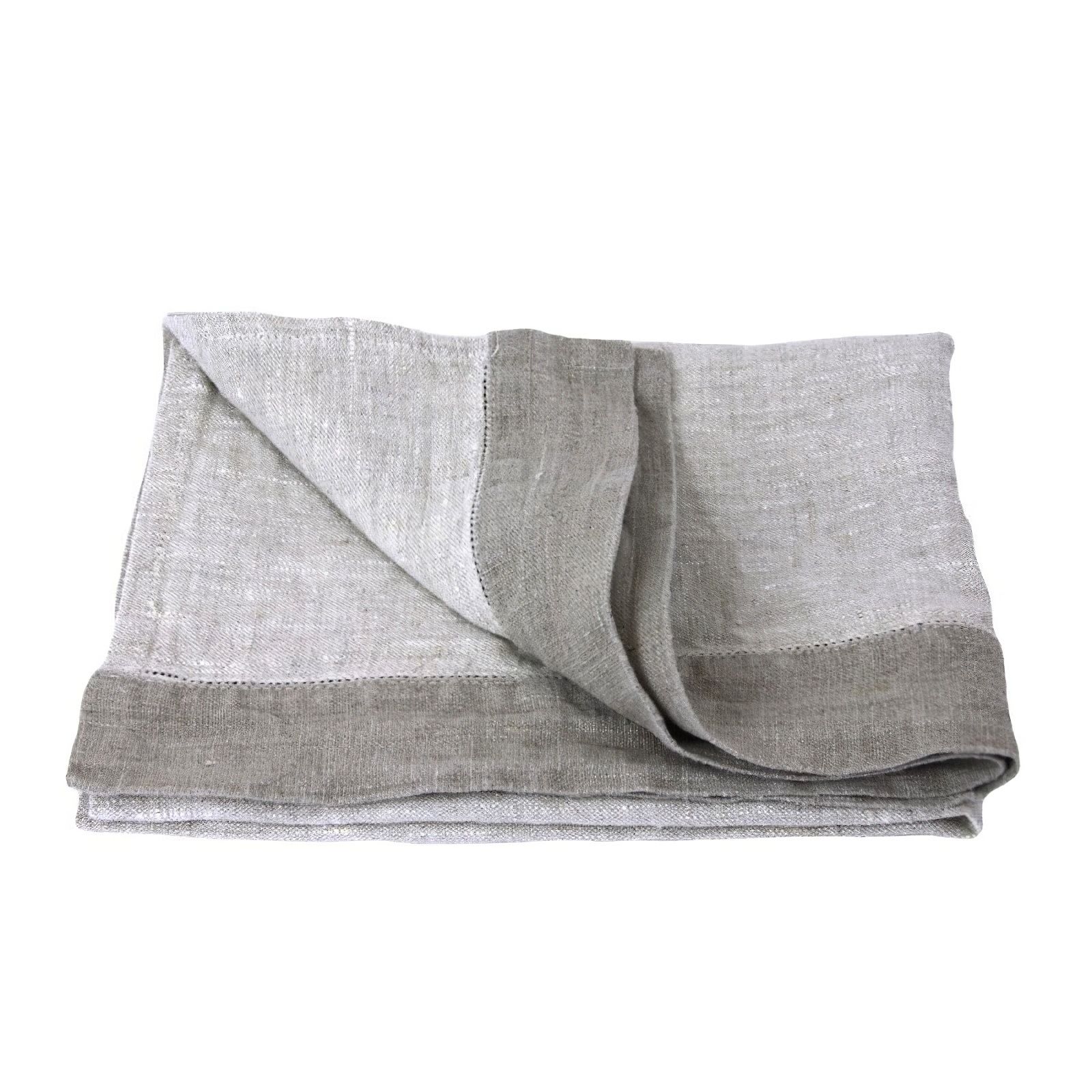 Striped linen towel / Durable towels / Rough stonewashed towels