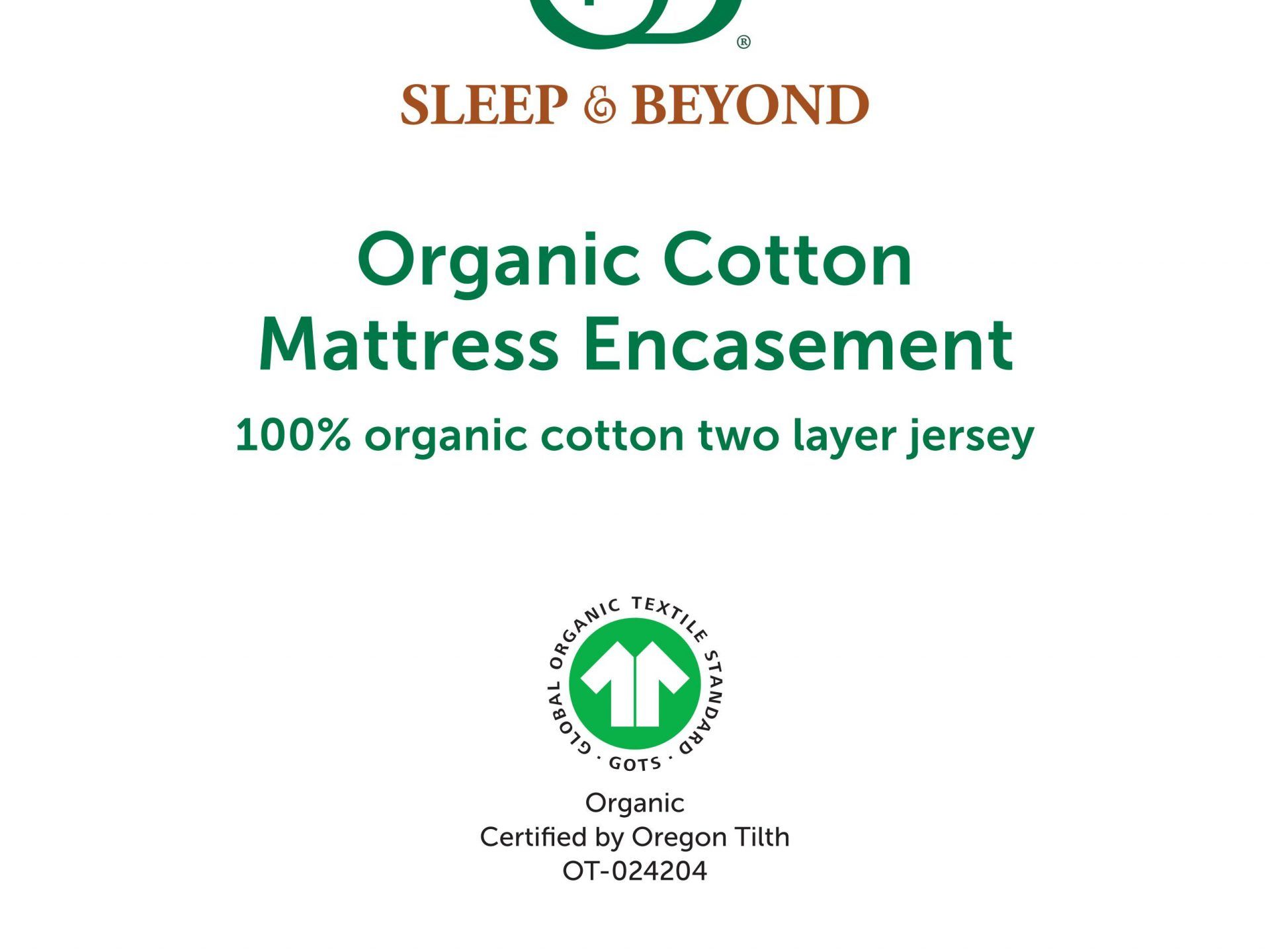 Sleep and Beyond Organic Cotton Zippered Mattress Encasement Mattress