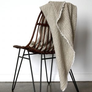 LinenCasa Stonewashed Linen Throw Charly - Textured - Frayed Edges