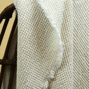 LinenCasa Linen Throw - Stonewashed - Waffle Textured - Frayed Edges