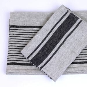 LinenCasa Linen Kitchen Towel - Luxury Thick Stonewashed - Heathered