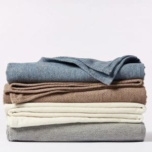 Coyuchi Sequoia Washable Organic Cotton and Wool Blanket
