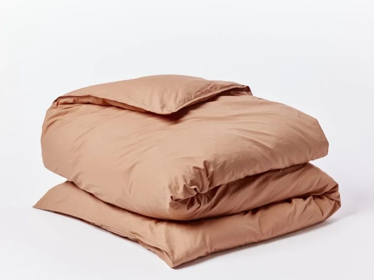 Coyuchi Organic Cotton Crinkled Percale Duvet Cover image