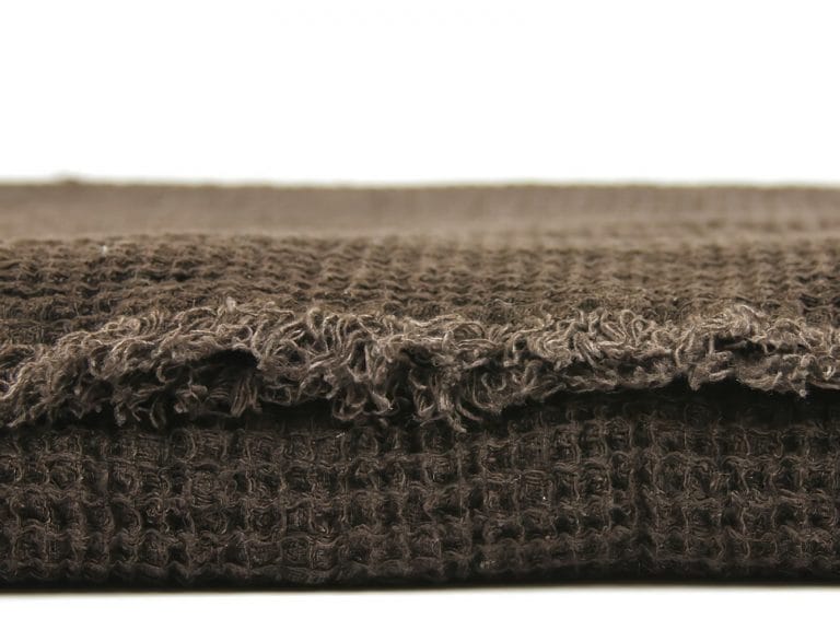 LinenCasa Linen Throw - Stonewashed - Waffle Textured - Frayed Edges image