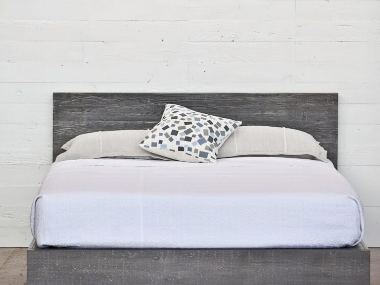 Rustic gray sales platform bed