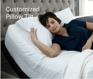 Customize the pillow tilt on your adjustable bed