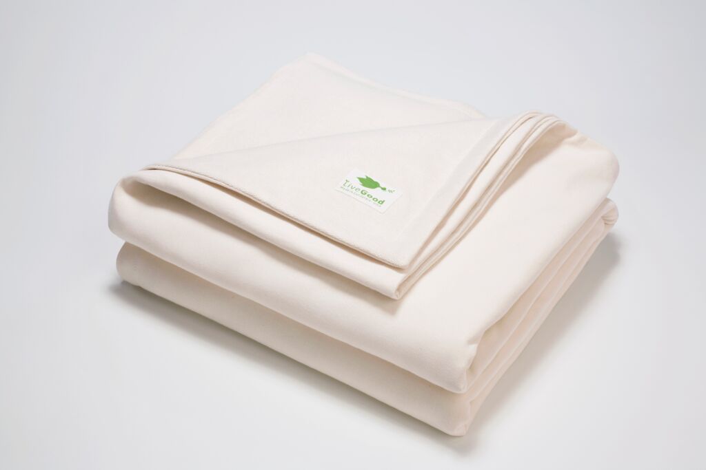 Live Good Organic Cotton French Terry Blanket Organic Blankets The