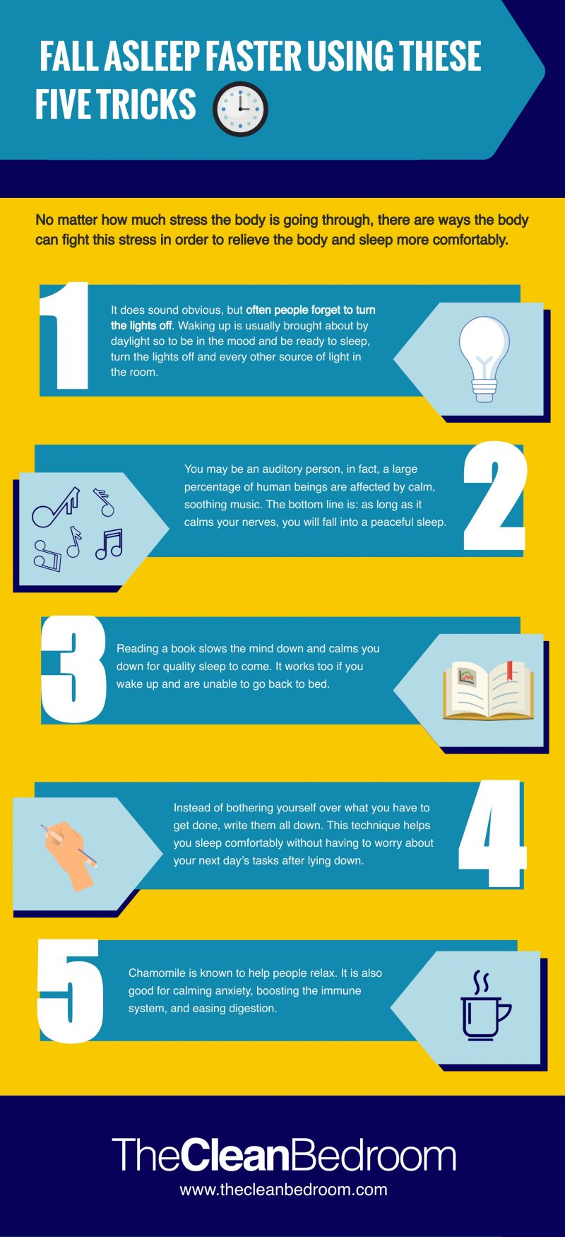 tricks to fall asleep in 5 minutes