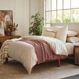 Organic Print Percale Duvet Cover