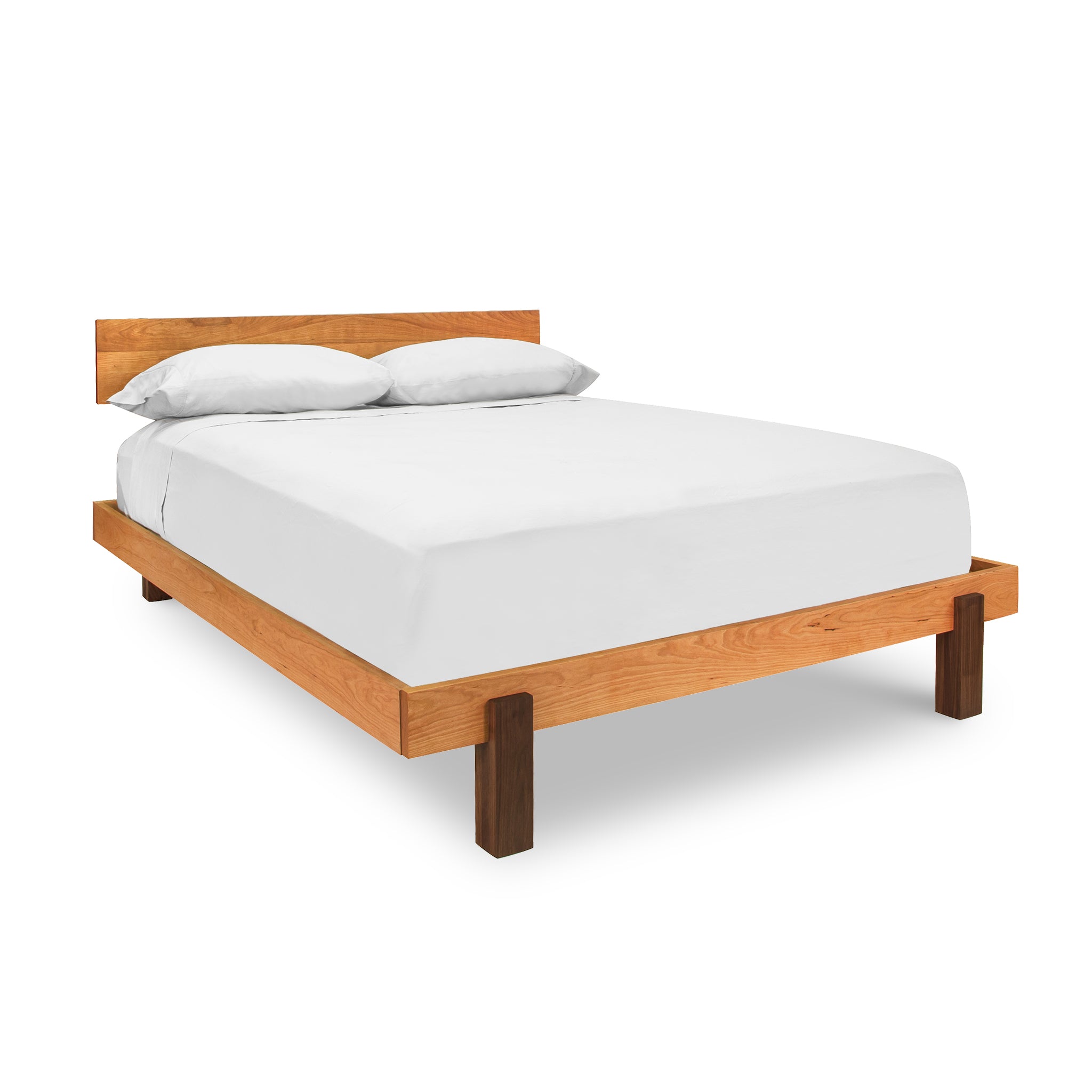 Modern American Platform Bed in natural maple